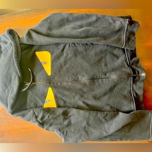 Fendi Monster eyes zip-up hoodie black